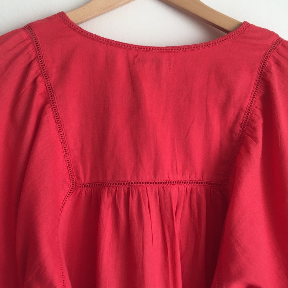 Lucky Brand Raglan Sleeve Tunic SZ S Embroidery - Picture 4 of 6